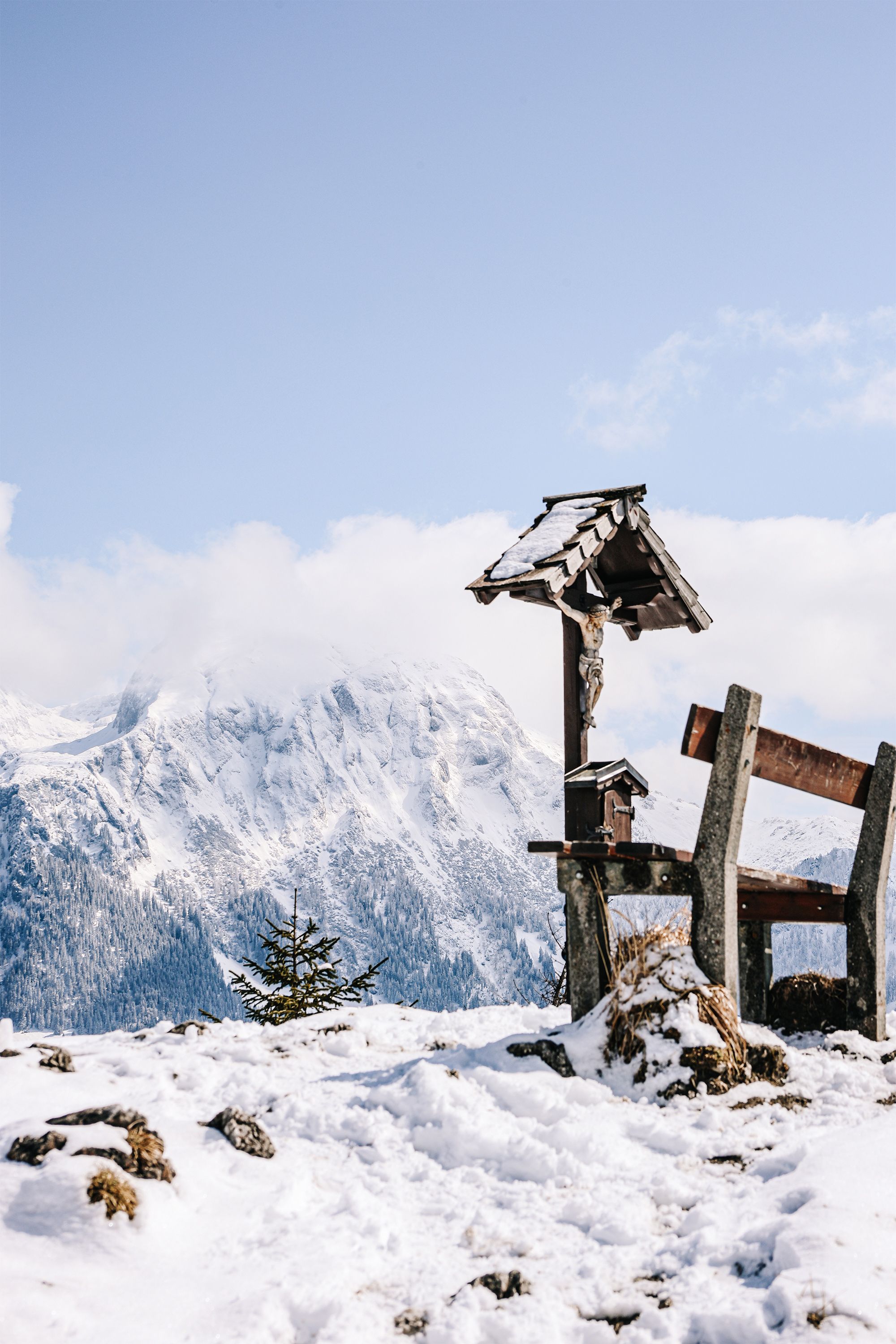 Das Gipfelkreuz am Grünstein
