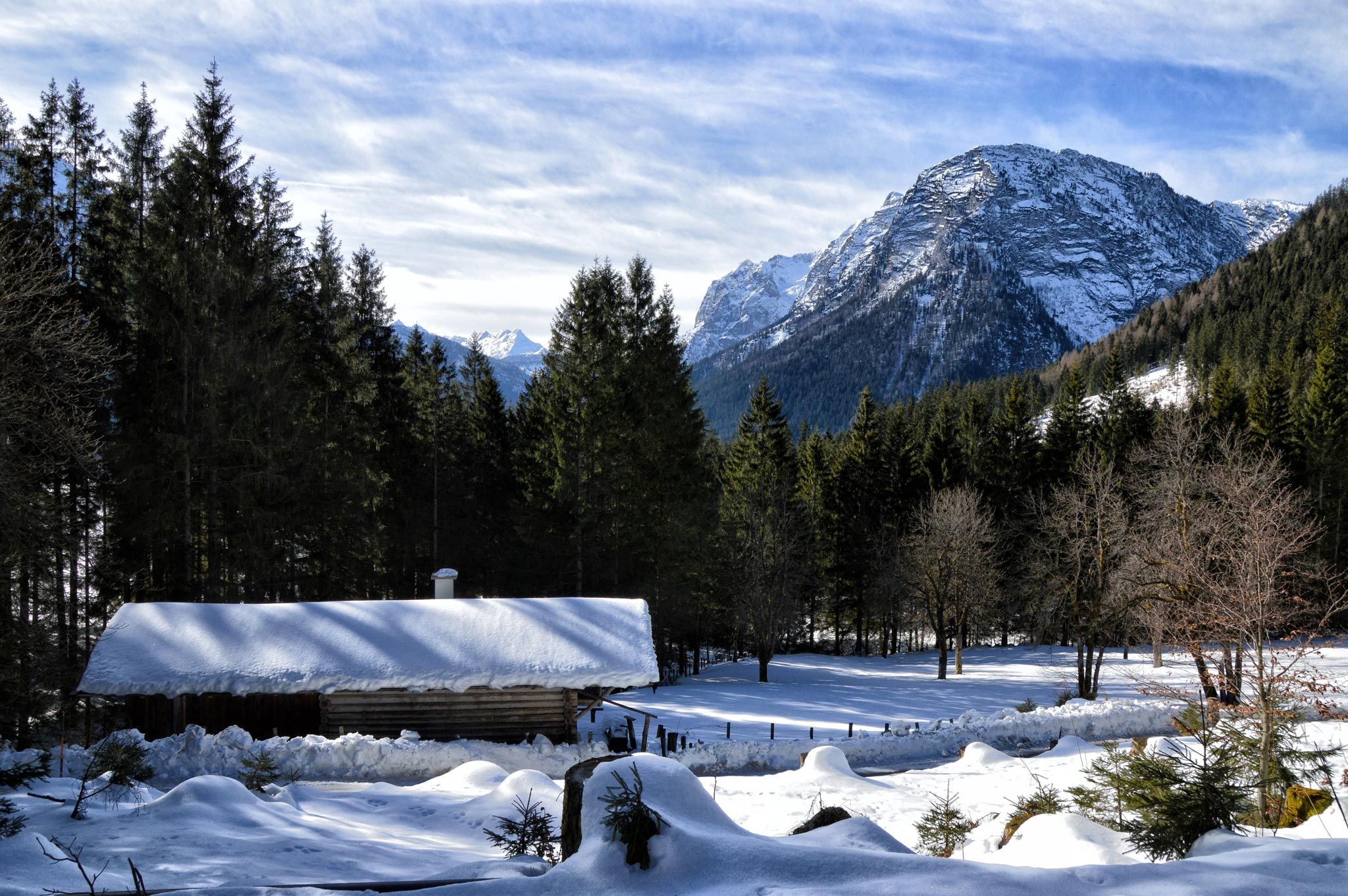 Winter im Pfaffental auf dem Weg zur Mordaualm