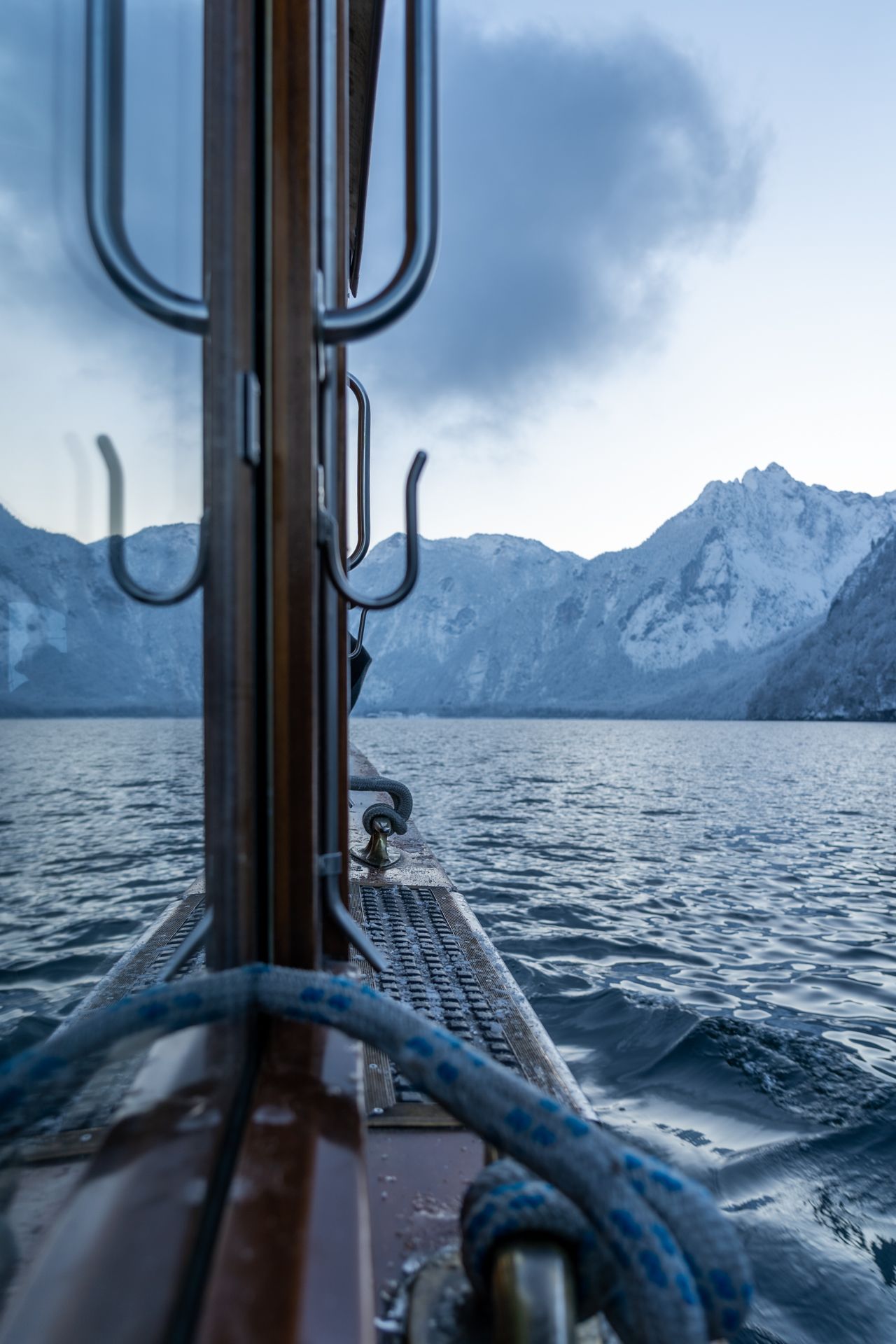 Überfahrt über den winterlichen Königssee