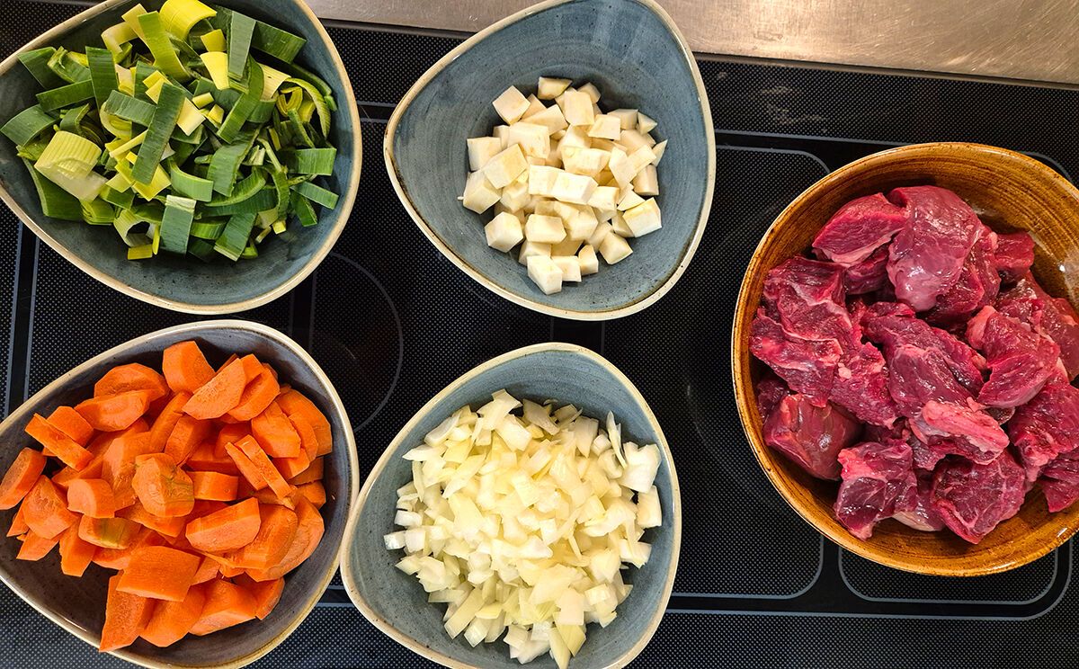 Zutaten für das Biergulasch