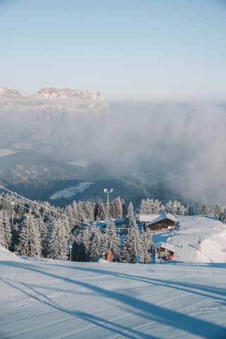 Die Rossfeld Skihütte Winter