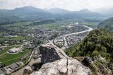 Blick vom "Bamstoa" hinunter nach Hallein