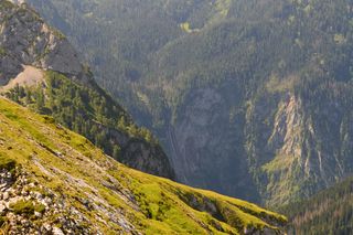 Blick vom Kahlersberg zum Röthbach-Wasserfall