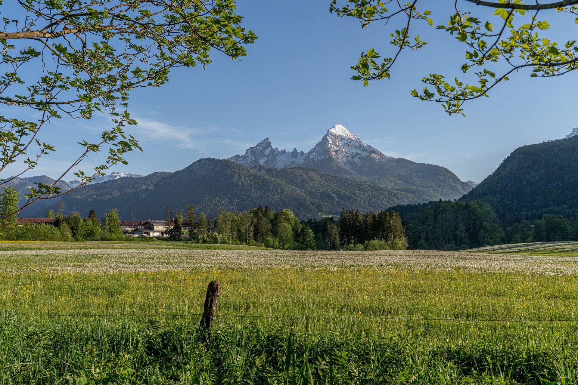 Blick von der Stanggaß zum Watzmann