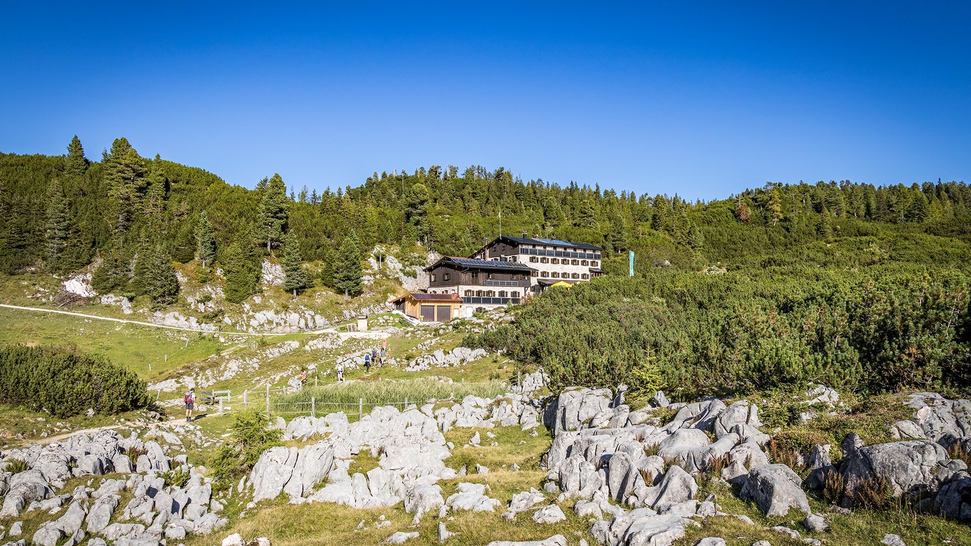 Die neue Traunsteiner Hütte auf der Reiter Alm