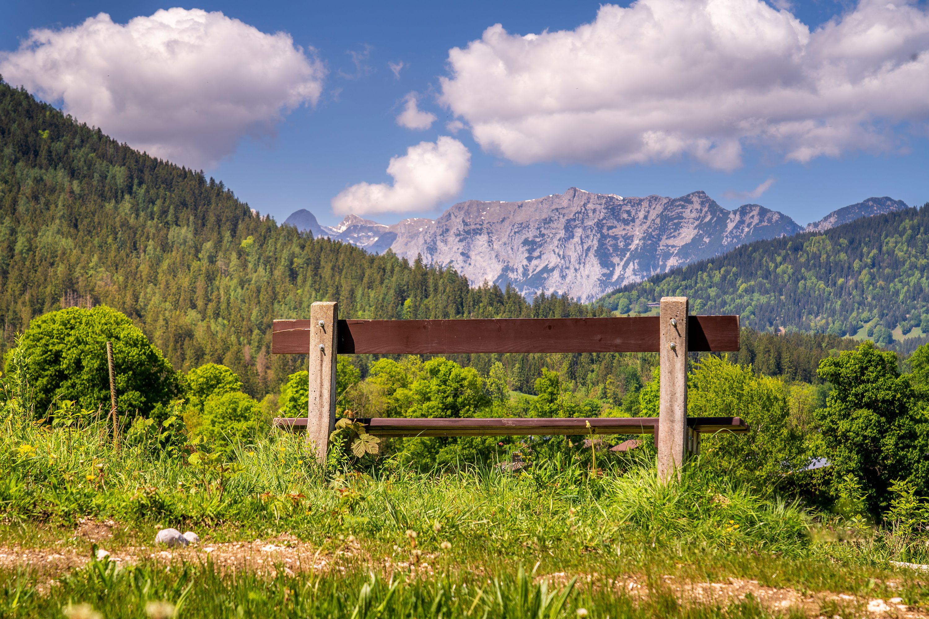 Aussicht vom Hanauerstein zur Reiter Alm