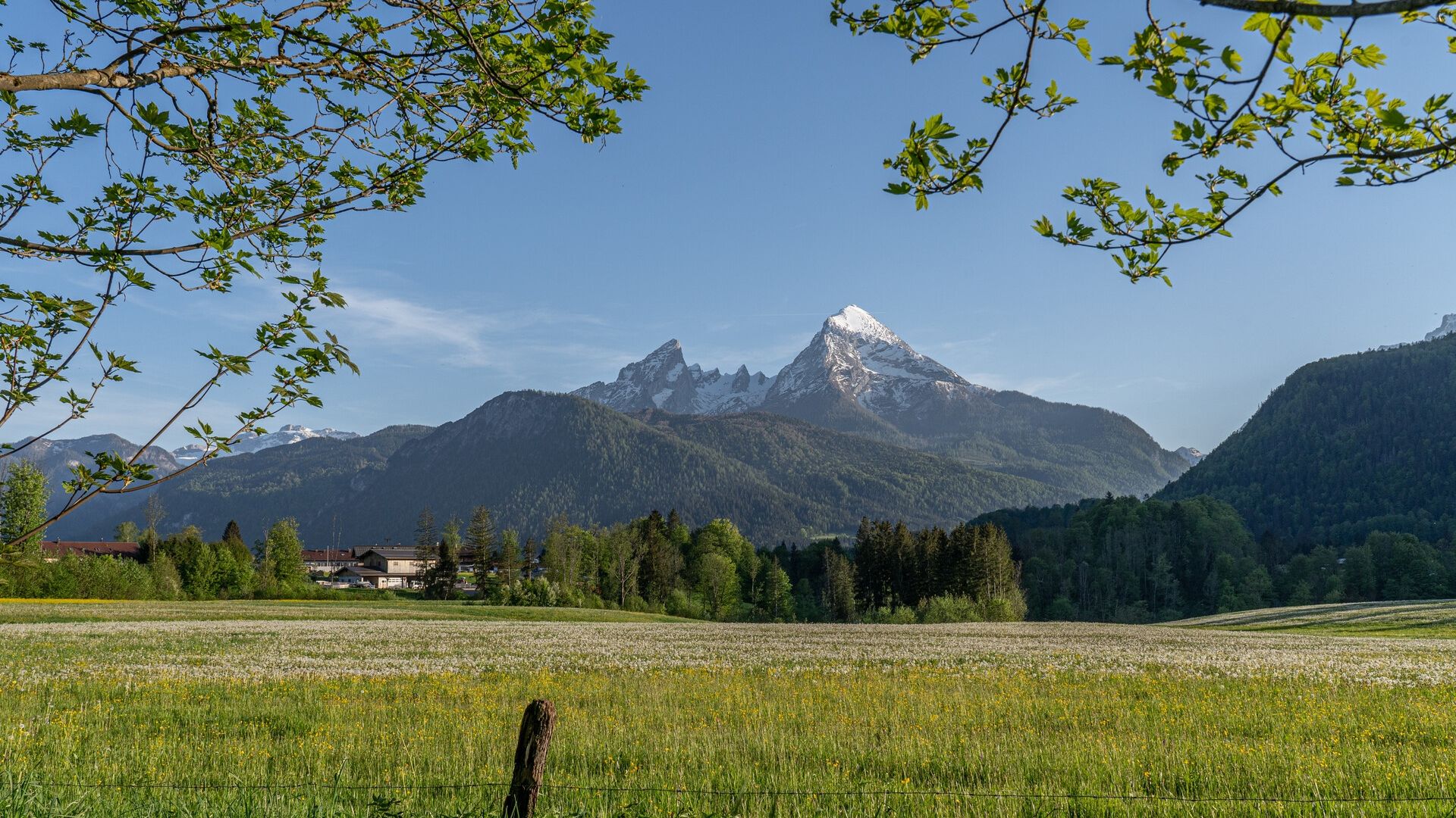 Blick von der Stanggaß zum Watzmann
