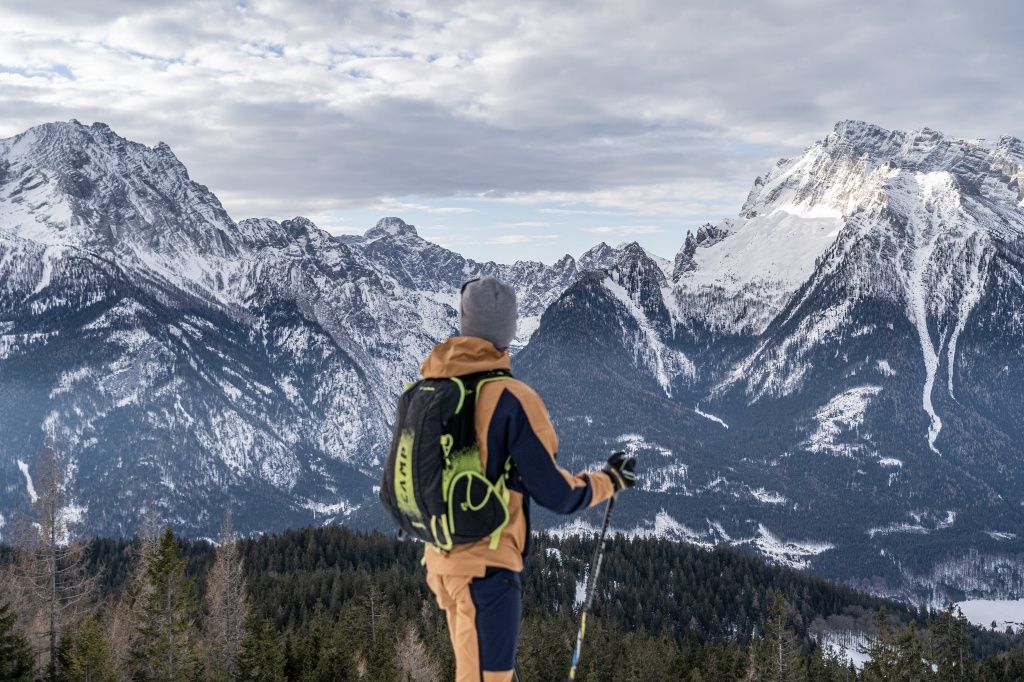 Blick vom Hochschwarzeck zu Watzmann und Hochkalter