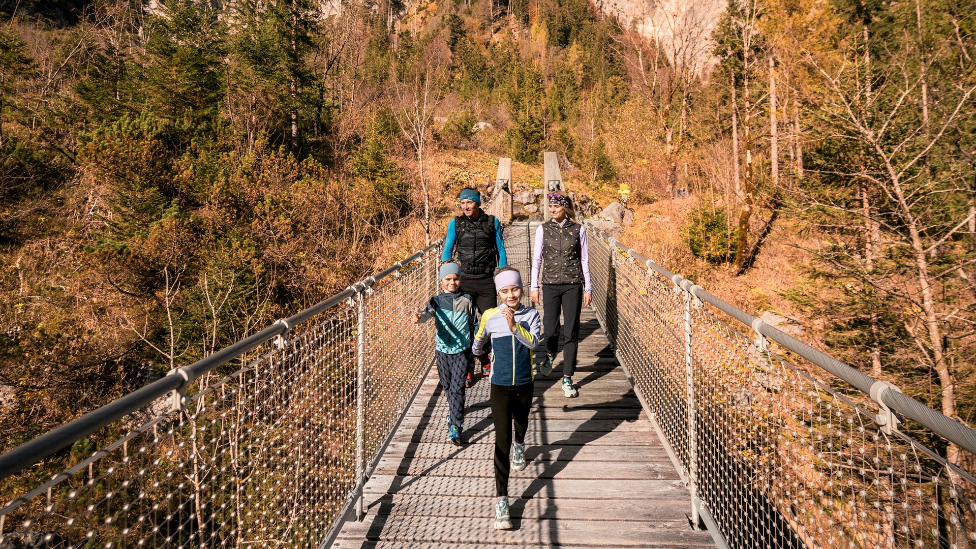 Die Hängebrücke im Klausbachtal